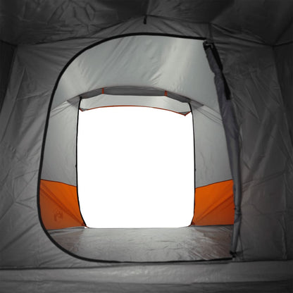 Camping Tent Tunnel 4-Person Grey and Orange Waterproof