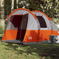 Camping Tent Tunnel 4-Person Grey and Orange Waterproof