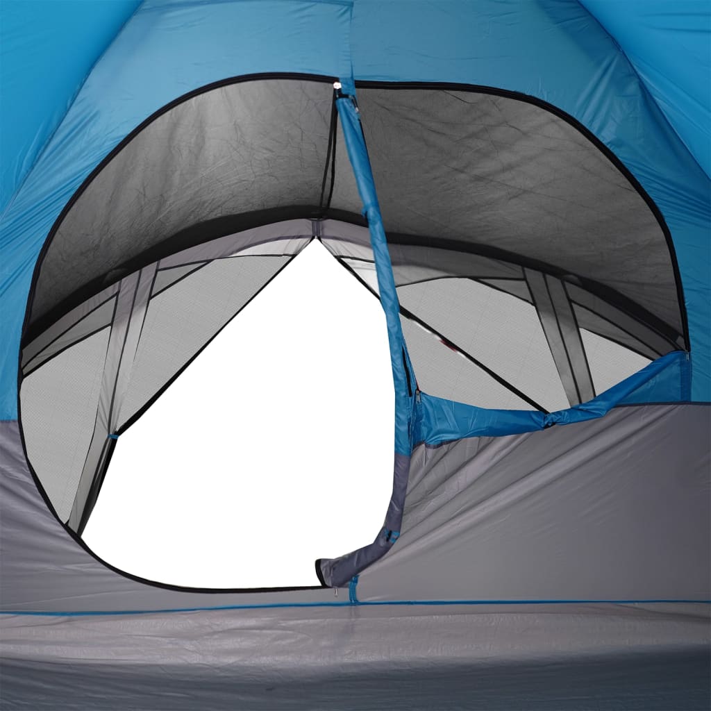 Family Tent Cabin 6-Person Blue Waterproof