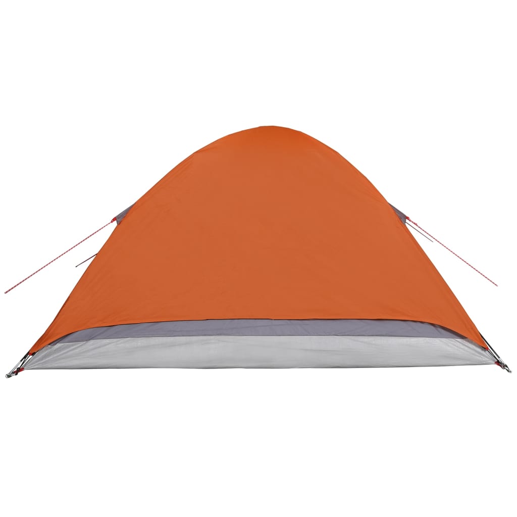 Camping Tent Dome 2-Person Grey and Orange Waterproof