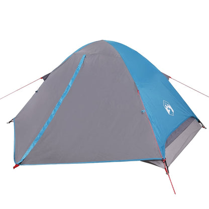 Camping Tent Dome 4-Person Blue Waterproof