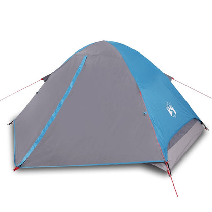 Camping Tent Dome 4-Person Blue Waterproof