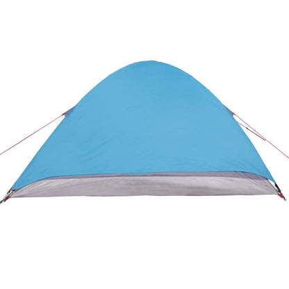 Camping Tent Dome 4-Person Blue Waterproof