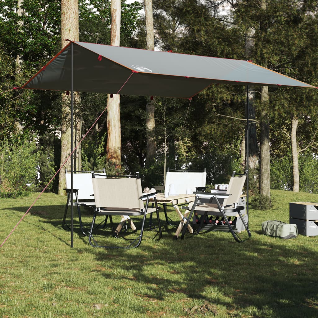 Camping Tarp Grey and Orange 360x294 cm Waterproof