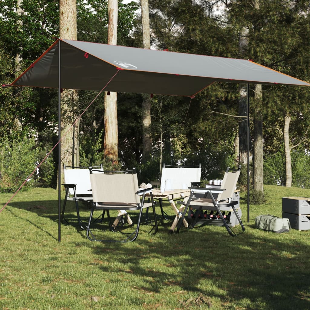 Camping Tarp Grey and Orange 400x294 cm Waterproof