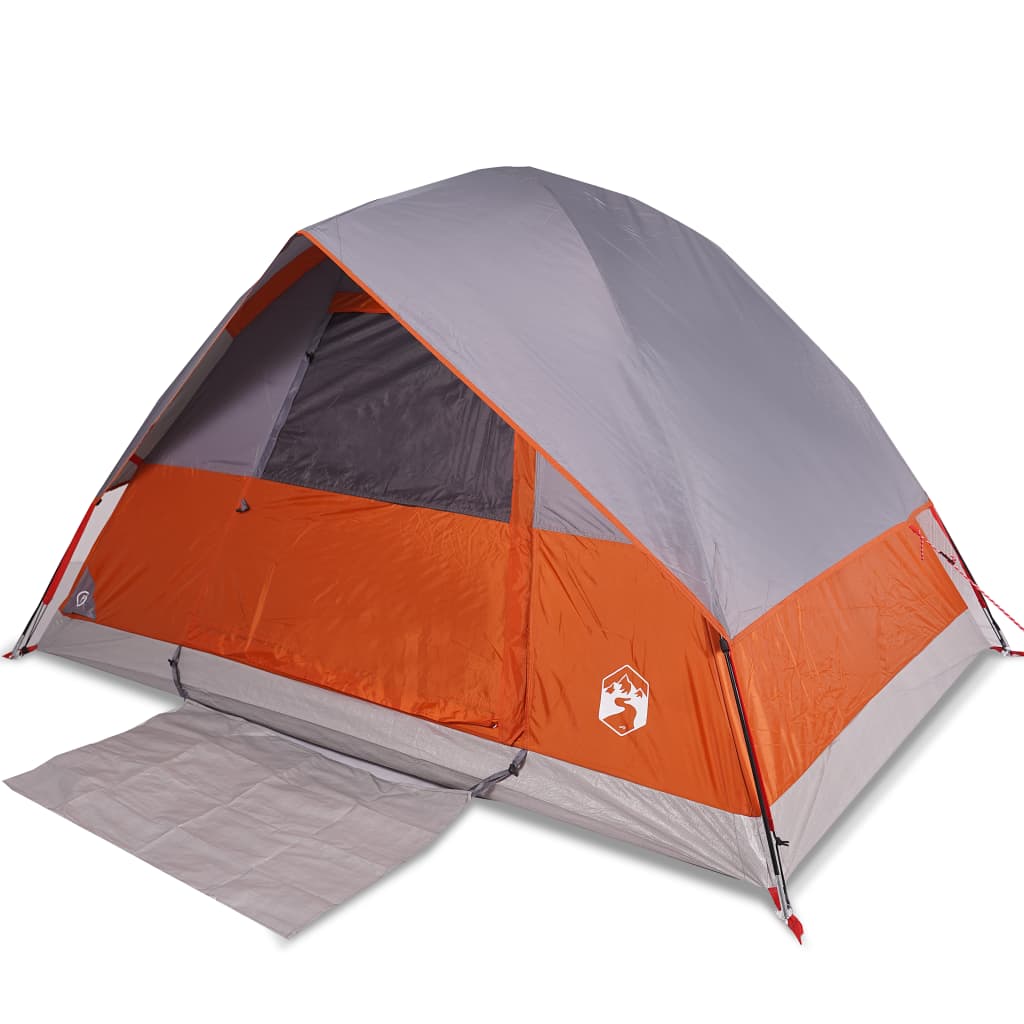 Camping Tent Dome 2-Person Orange Waterproof