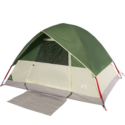 Camping Tent Dome 4-Person Green Waterproof