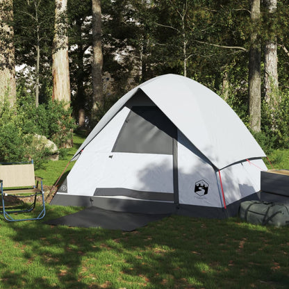 Camping Tent Dome 4-Person White Blackout Fabric Waterproof