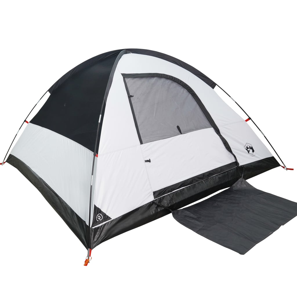 Camping Tent Dome 4-Person White Blackout Fabric Waterproof