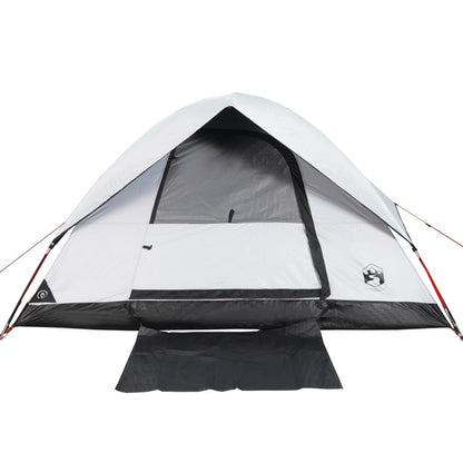 Camping Tent Dome 4-Person White Blackout Fabric Waterproof