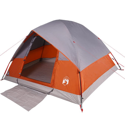 Family Tent Dome 6-Person Orange Waterproof