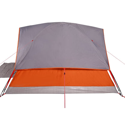 Family Tent Dome 6-Person Orange Waterproof