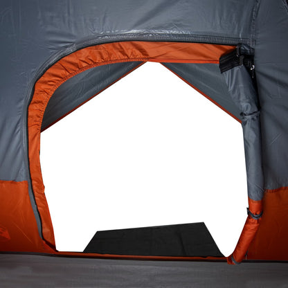 Family Tent Dome 6-Person Orange Waterproof