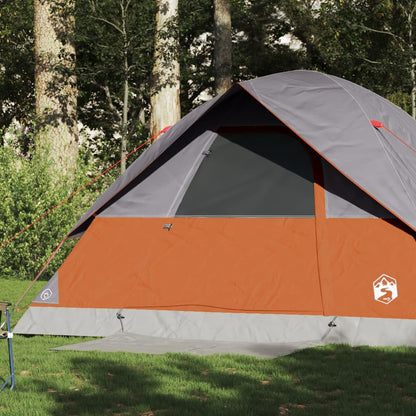 Family Tent Dome 6-Person Orange Waterproof