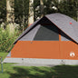 Family Tent Dome 6-Person Orange Waterproof