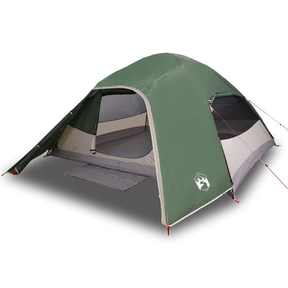 Camping Tent Dome 4-Person Green Waterproof