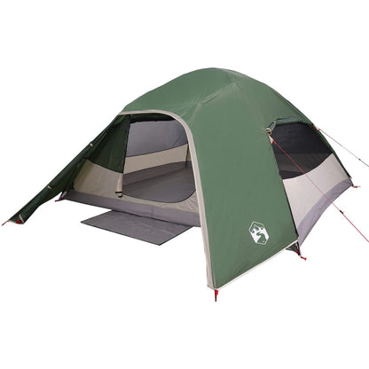 Camping Tent Dome 4-Person Green Waterproof