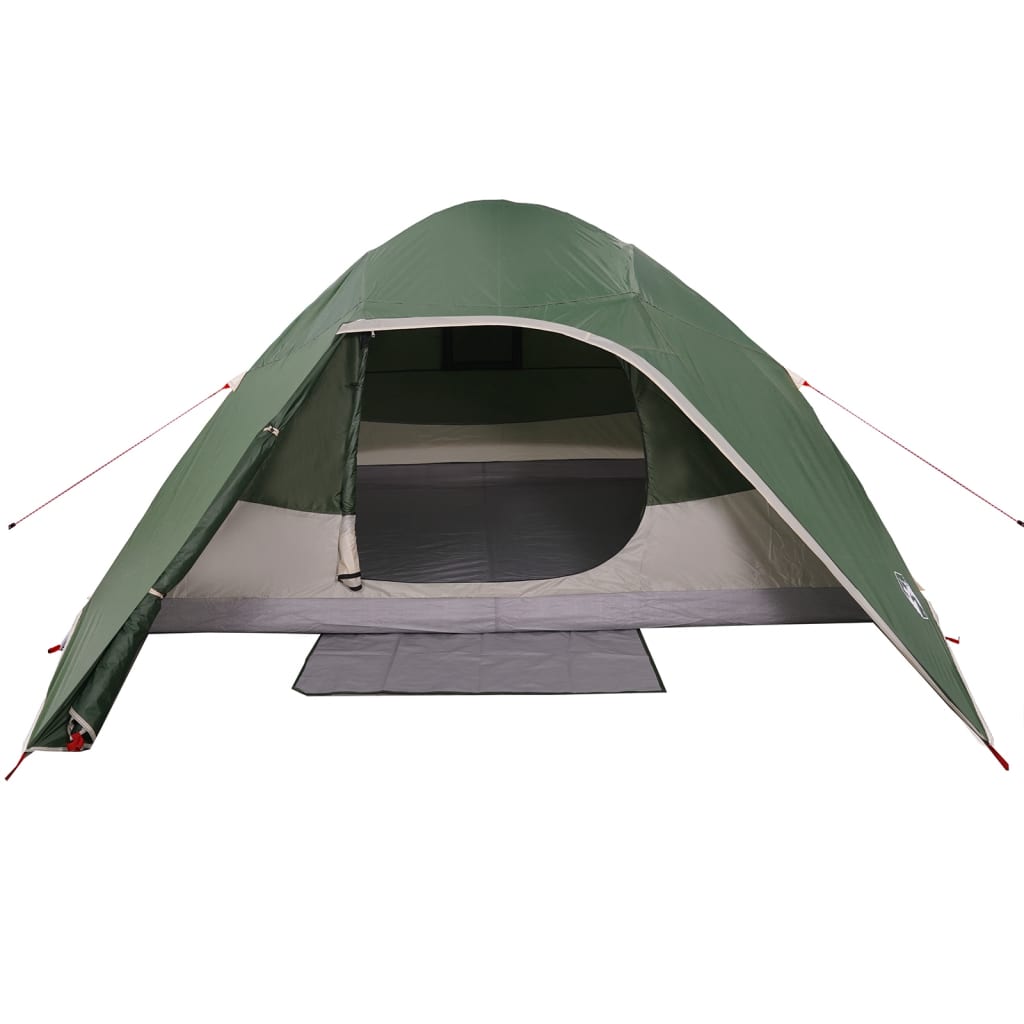 Camping Tent Dome 4-Person Green Waterproof