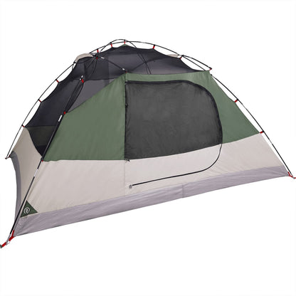 Camping Tent Dome 4-Person Green Waterproof