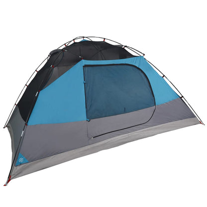 Camping Tent Dome 4-Person Blue Waterproof