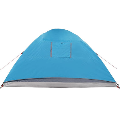 Camping Tent Dome 4-Person Blue Waterproof