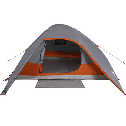 Camping Tent Dome 4-Person Grey Waterproof