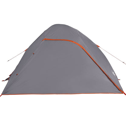 Camping Tent Dome 4-Person Grey Waterproof