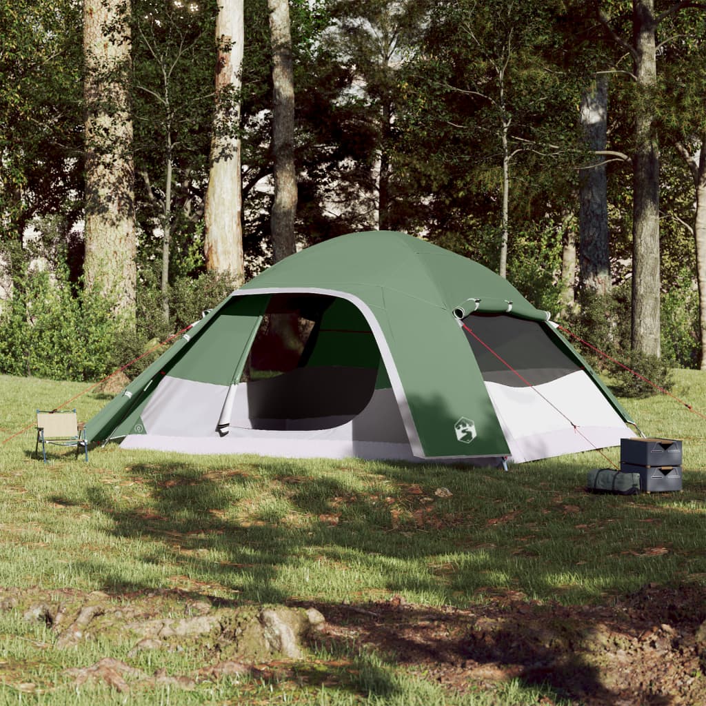 Family Tent Dome 6-Person Green Waterproof