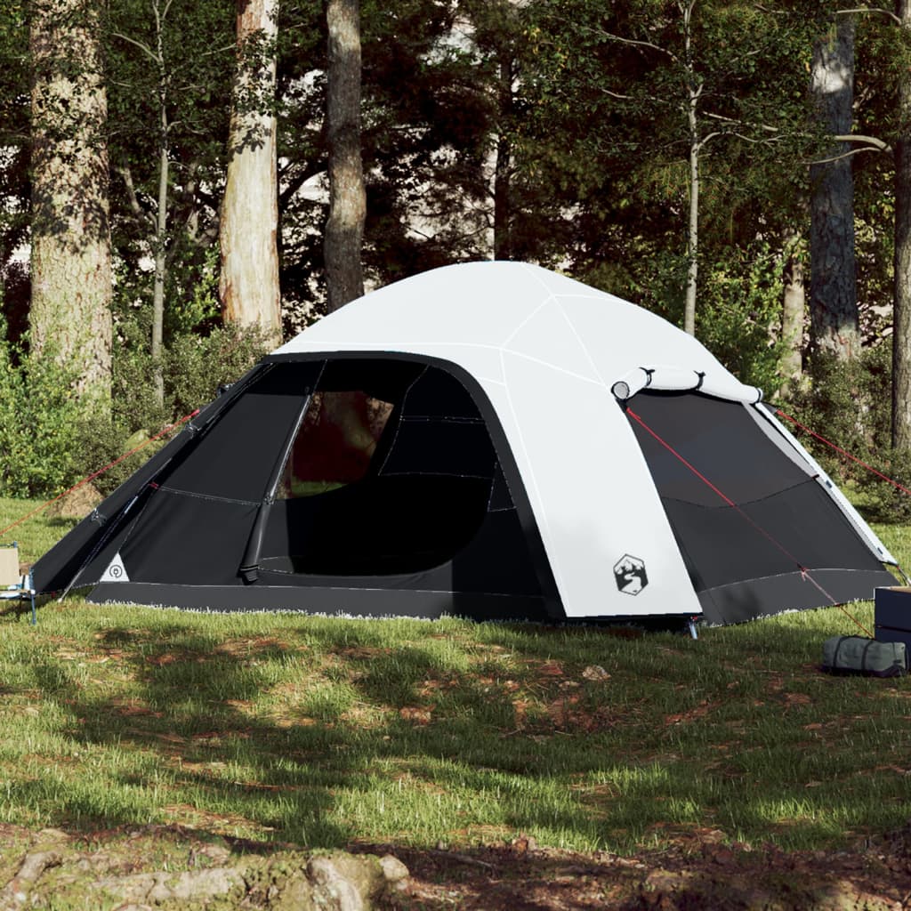 Family Tent Dome 6-Person White Blackout Fabric Waterproof