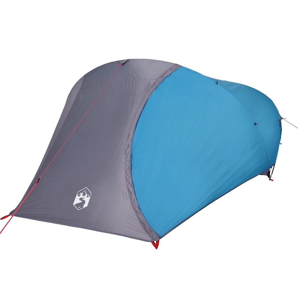 Camping Tent Dome 4-Person Blue Waterproof