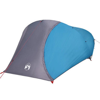 Camping Tent Dome 4-Person Blue Waterproof