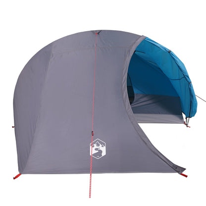 Camping Tent Dome 4-Person Blue Waterproof