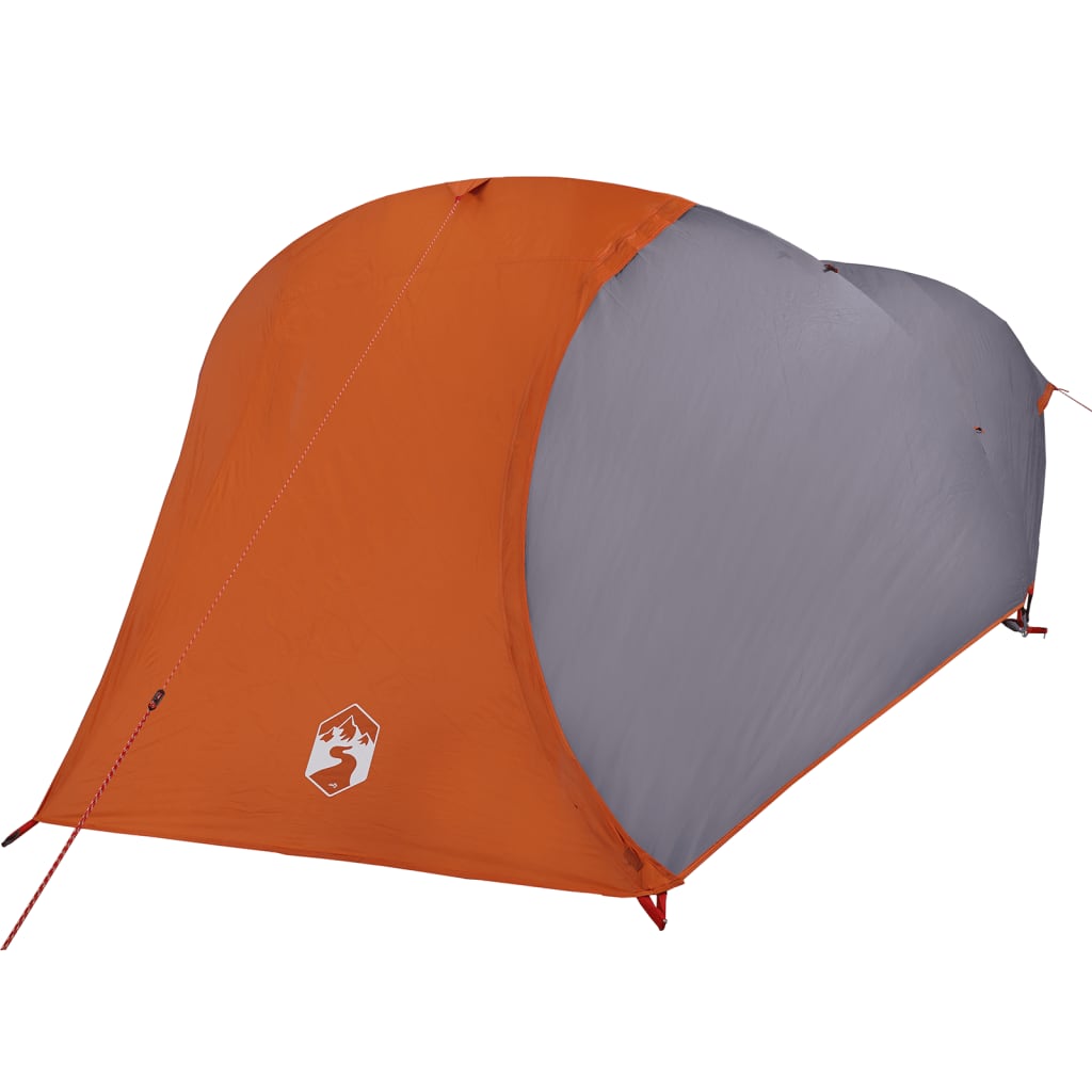 Camping Tent Dome 4-Person Orange Waterproof