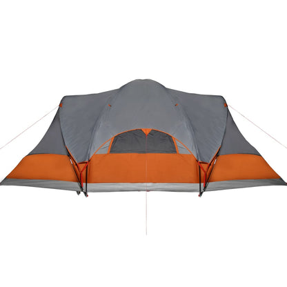 Family Tent Tipi 8-Person Grey and Orange Waterproof