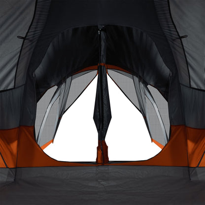 Family Tent Tipi 8-Person Grey and Orange Waterproof