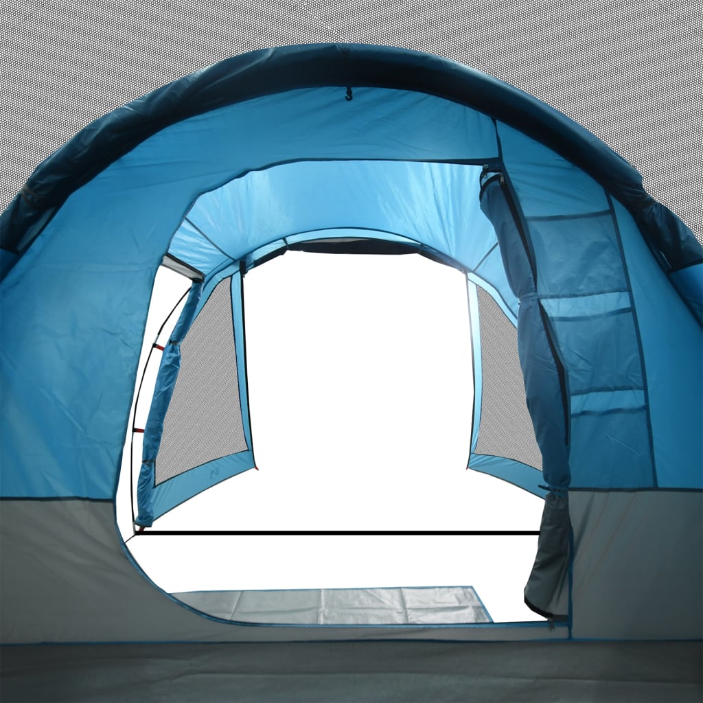 Camping Tent Tunnel 4-Person Blue Waterproof