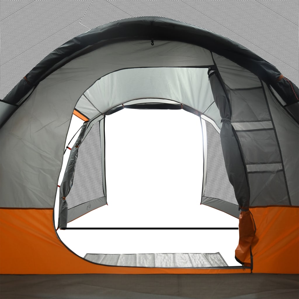 Camping Tent Tunnel 4-Person Grey Waterproof