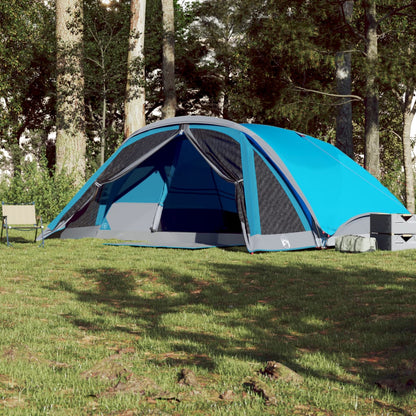 Family Tent Cabin 6-Person Blue Waterproof