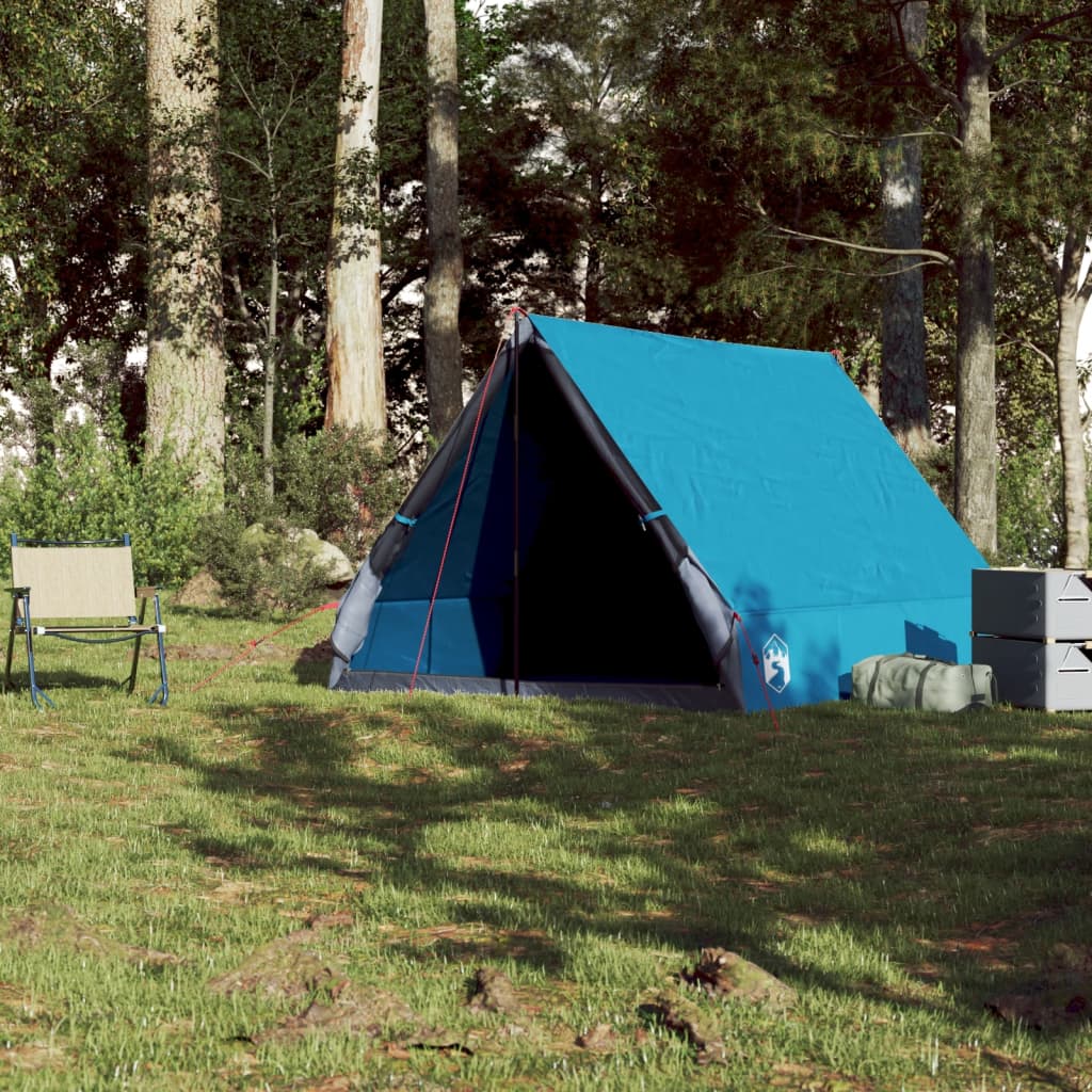 Camping Tent A-Frame 2-Person Blue Waterproof