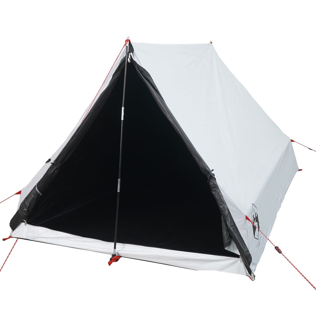 Camping Tent A-Frame 2-Person White Blackout Fabric Waterproof