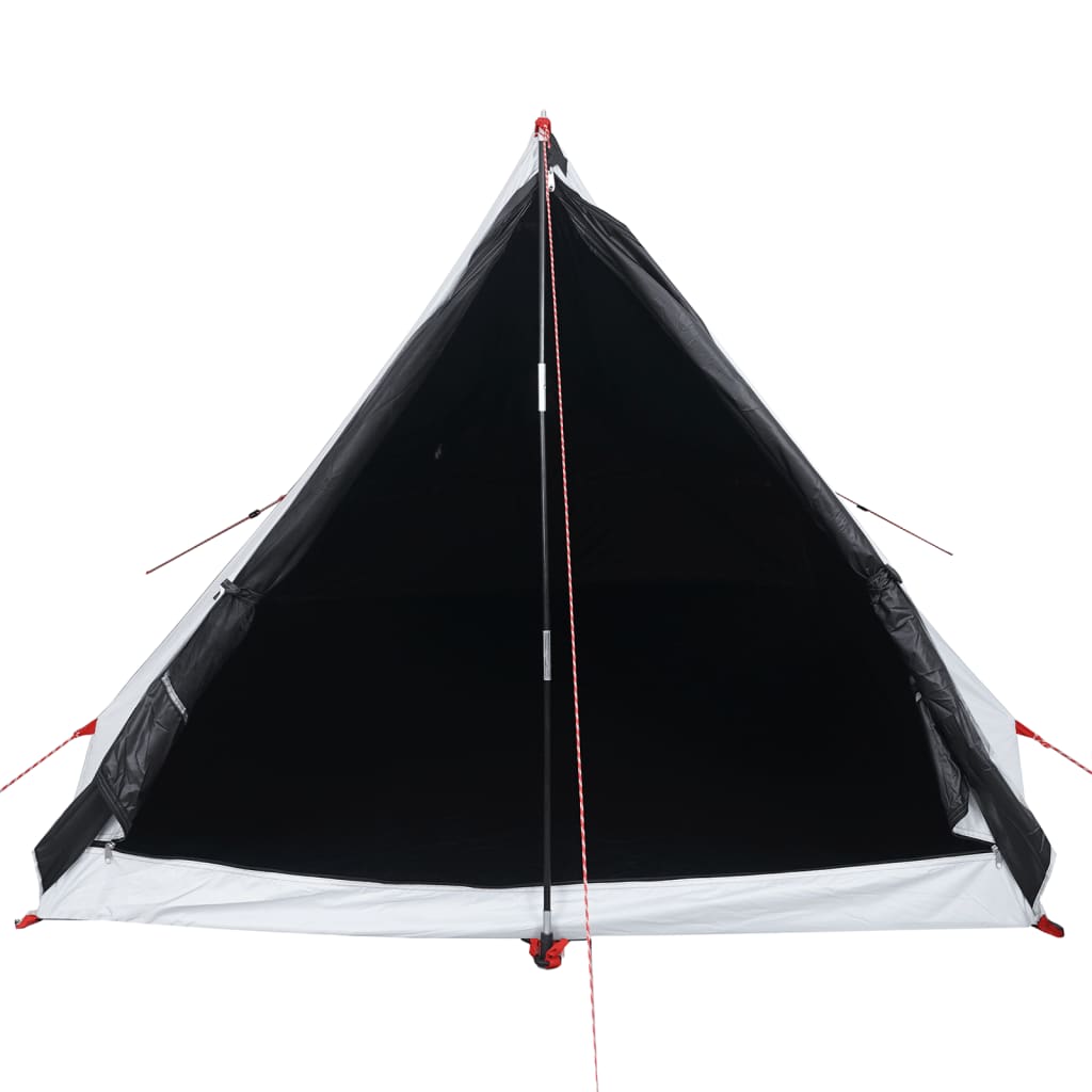 Camping Tent A-Frame 2-Person White Blackout Fabric Waterproof