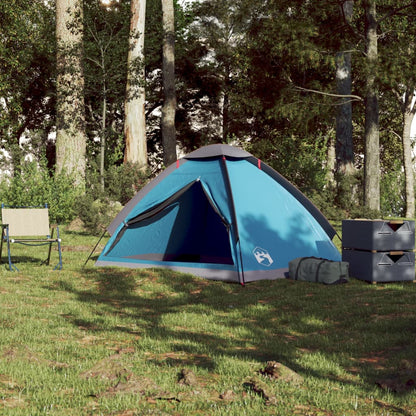 Camping Tent Dome 2-Person Blue Waterproof