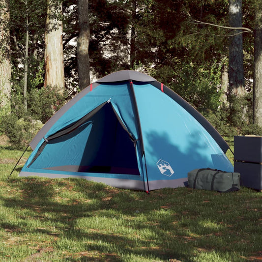 Camping Tent Dome 2-Person Blue Waterproof