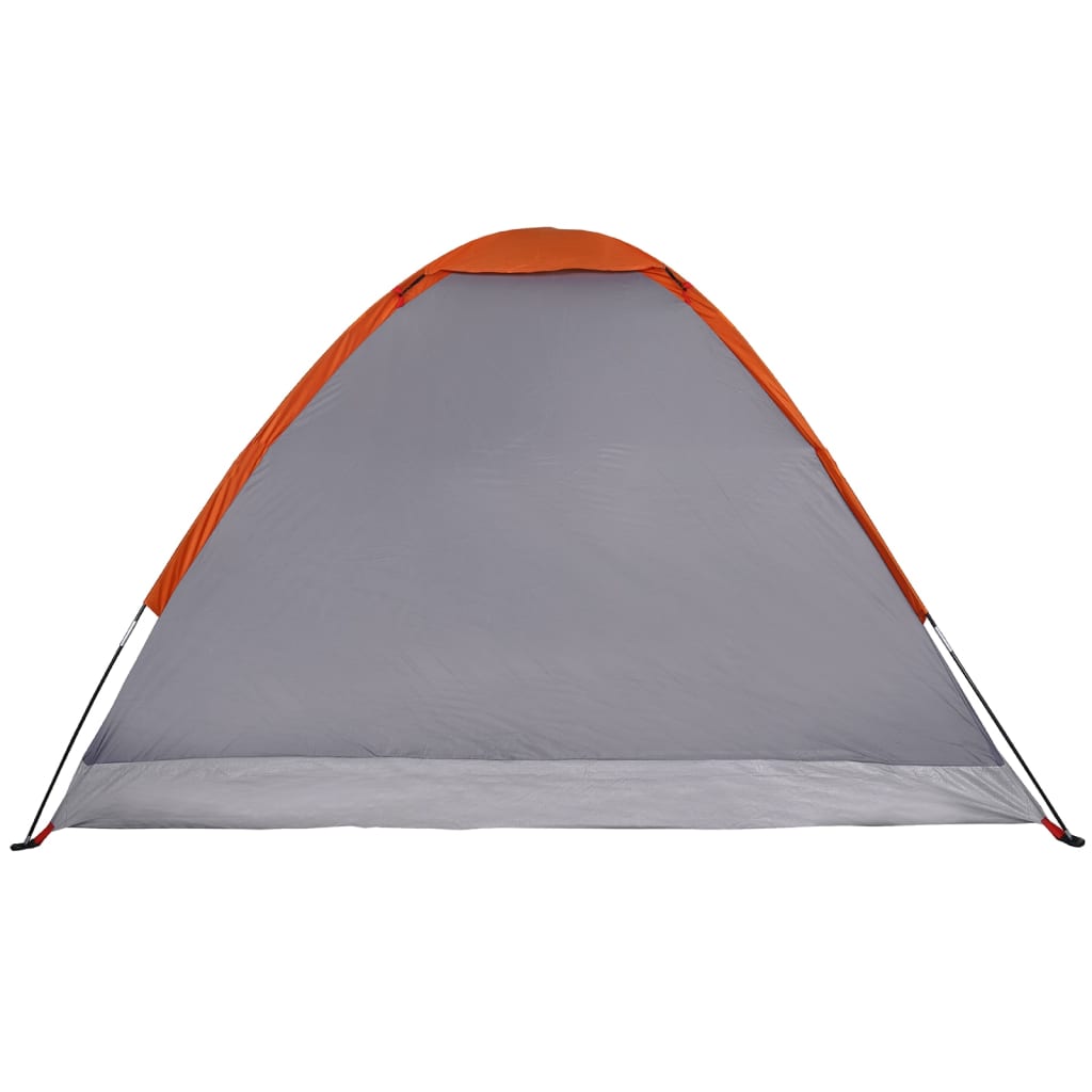 Camping Tent Dome 2-Person Grey and Orange Waterproof