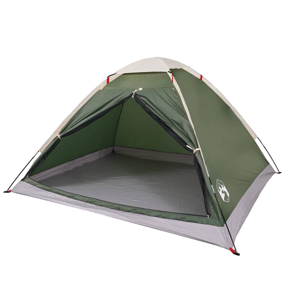 Camping Tent Dome 4-Person Green Waterproof