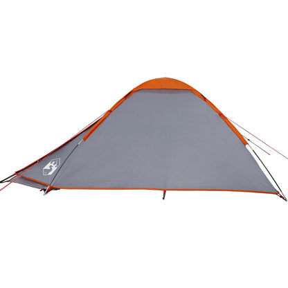 Camping Tent Dome 2-Person Grey and Orange Waterproof