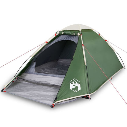 Camping Tent Dome 4-Person Green Waterproof