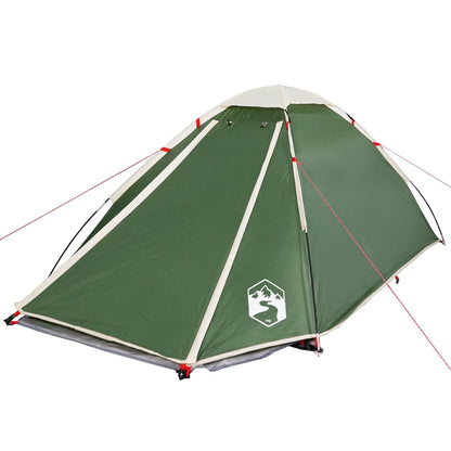 Camping Tent Dome 4-Person Green Waterproof