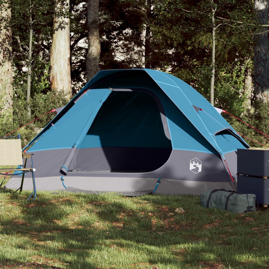 Camping Tent Dome 2-Person Blue Waterproof