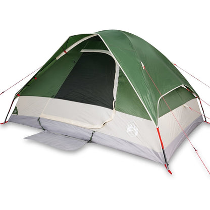 Camping Tent Dome 4-Person Green Waterproof